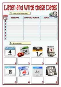 Learn Days And Months With Worksheets • EnglEzz