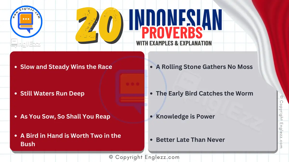 Best 20 Indonesian Proverbs In English With Examples • EnglEzz